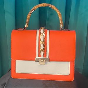 NWT! ALDO Canvas and Wood Crossbody